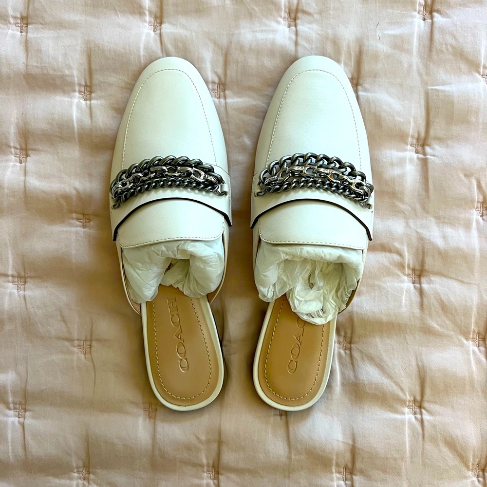 NWOT Coach Mules - size 7.5